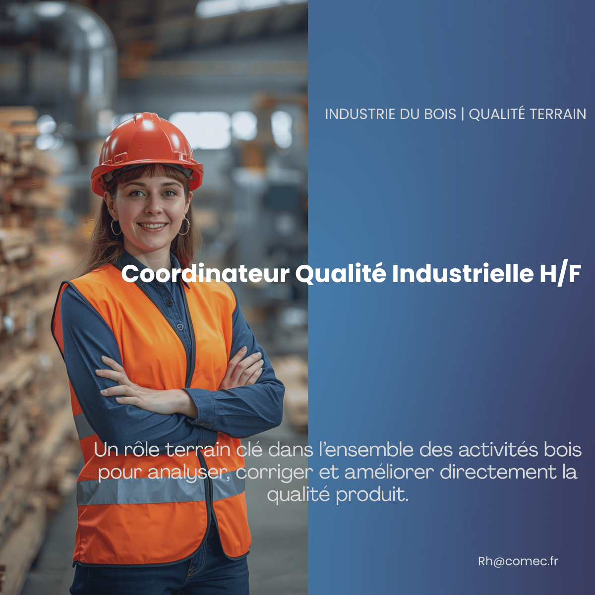 🎨 🟫 TEMPLATE CANVA PRÊT À REPRODUIRE (LinkedIn) 📐 Format 👉 1080 x 1080 px 🧩 STRUCTURE DU DESIGN 🖼️ 1. BACKGROUND 👉 Image atelier bois menuiserie industrielle machines de production bois a (2)